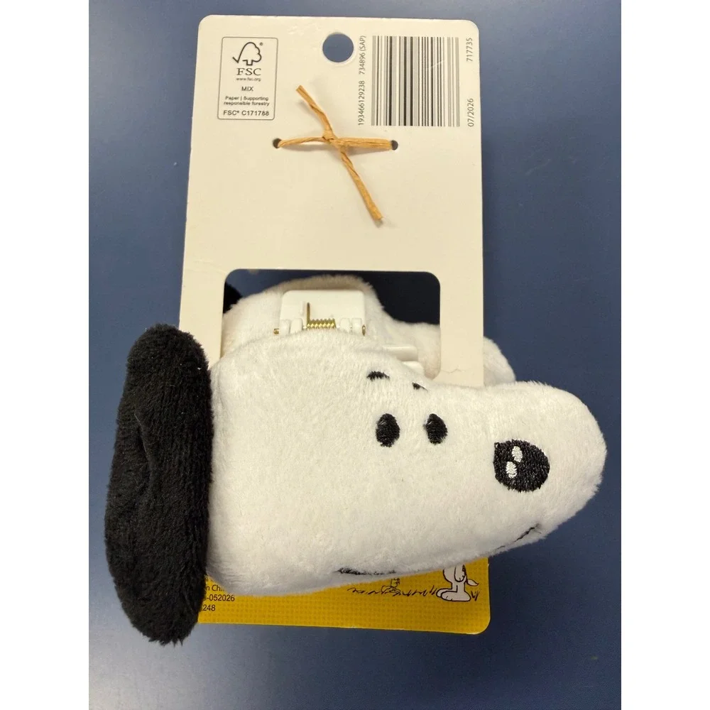 Peanuts Snoopy & Gang Set of 2 Hair clips Plush Hair Claw New